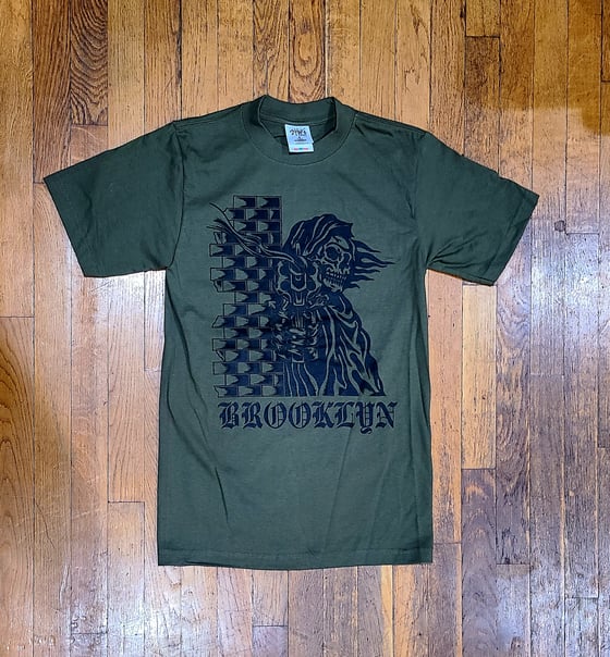 Image of MIBK Brooklyn Reaper Military Green T Shirt