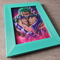Image 1 of Zoro in turquoise frame