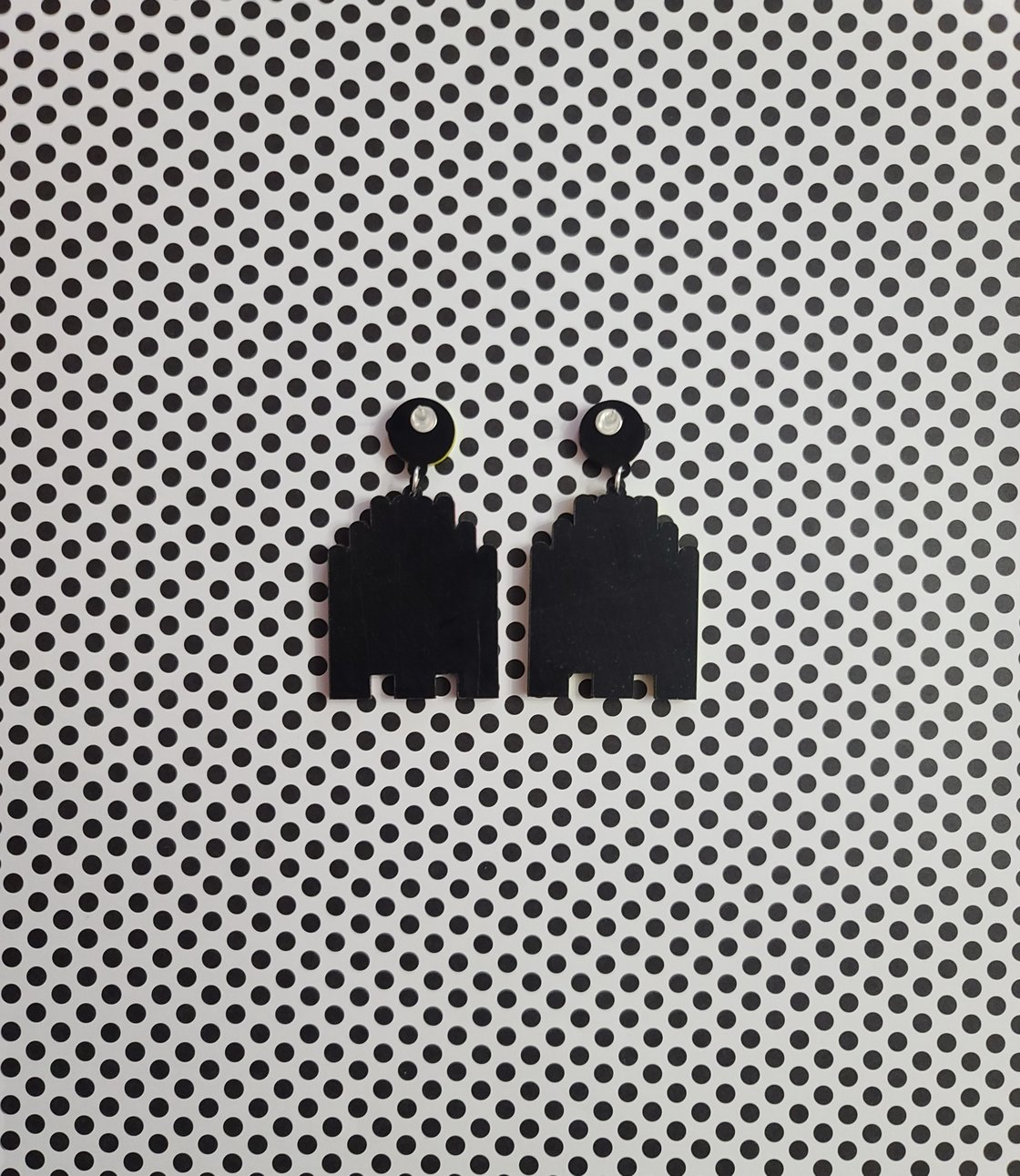 Image of Pixel Pacman Ghost Earrings