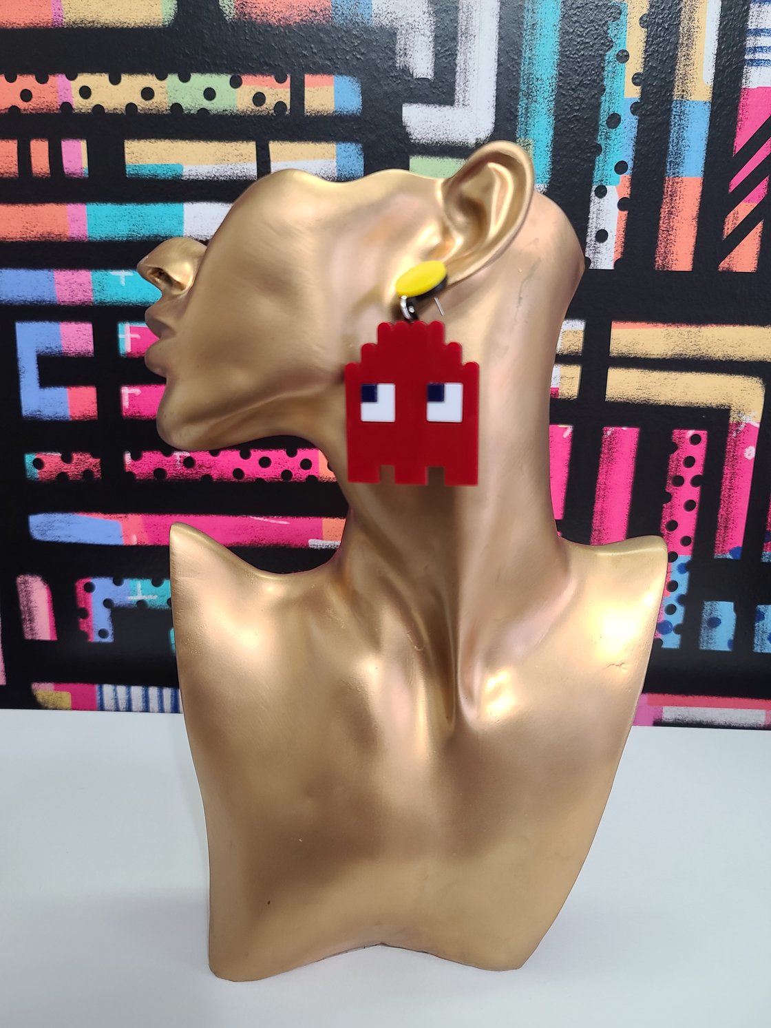 Image of Pixel Pacman Ghost Earrings