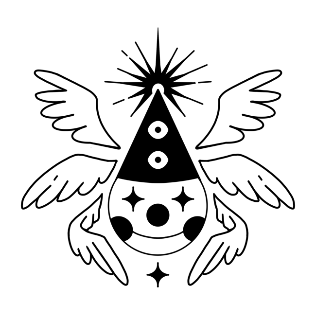 Biblically Accurate Clown Tattoo Ticket