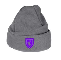 Daiglen School Fleece Hat with School Logo grey/purple