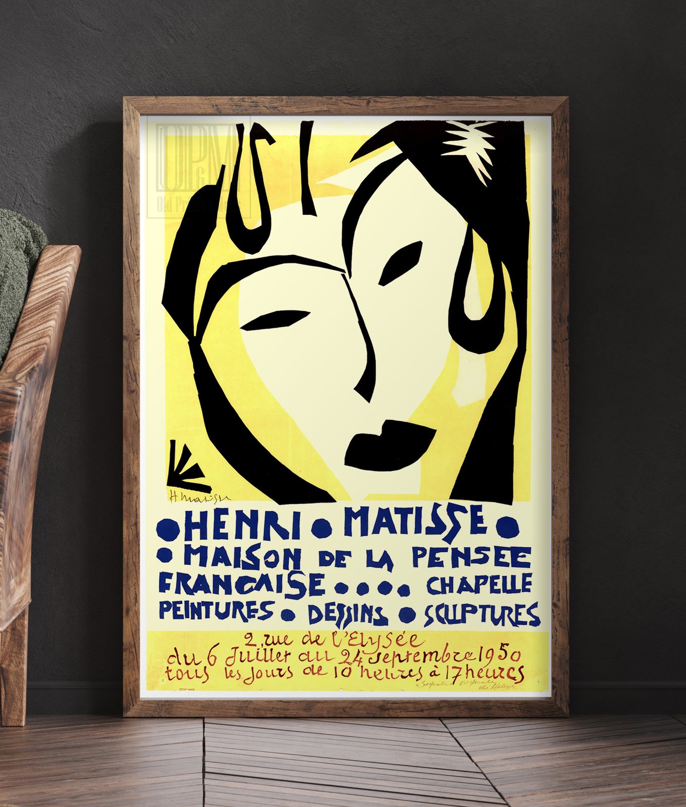 Henri Matisse, “Henri Matisse-Maison de la Pensee Francaise”, 1950,  Chapelle Peintures-Dessins-Sculptures Exhibition Poster (1950), Available  for Sale