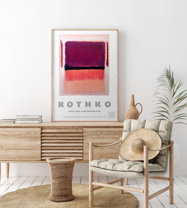 Mark Rothko | 1903-1970: A Retrospective | Guggenheim Museum | 1978 | Exhibition Poster | Home Decor