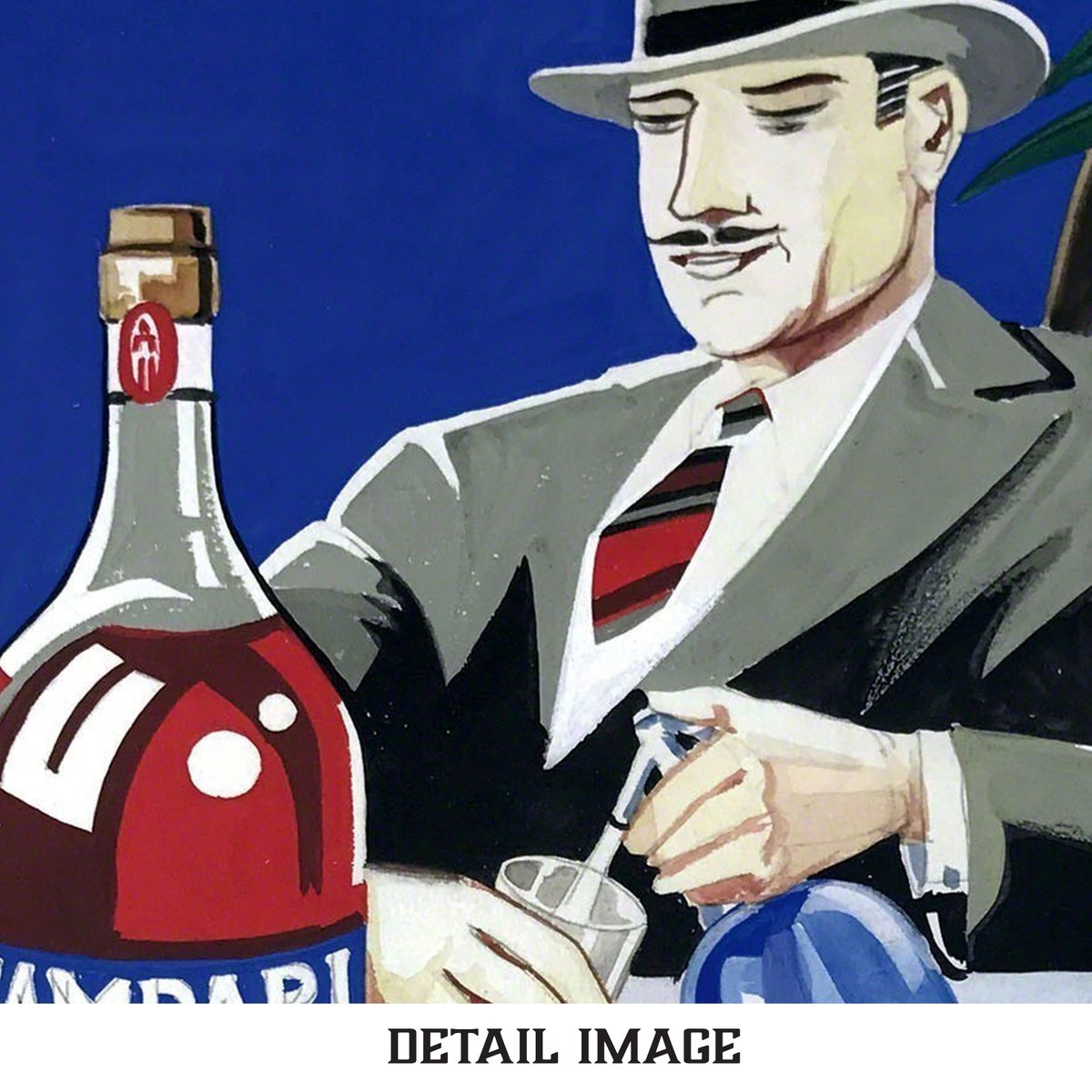 Campari Bitter l'Aperitif, 1955, Vintage Ads, Wall Art Print, Vintage  Poster