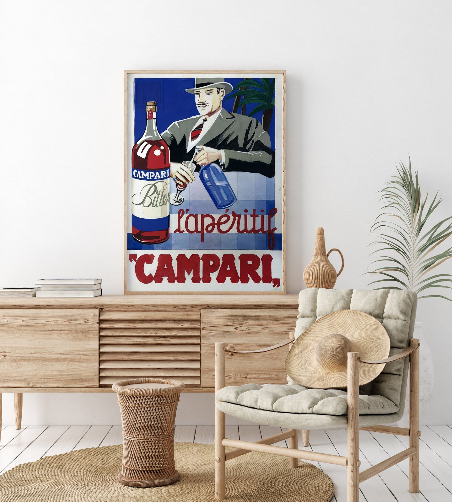 Campari Bitter l'Aperitif | 1955 | Vintage Ads | Wall Art Print