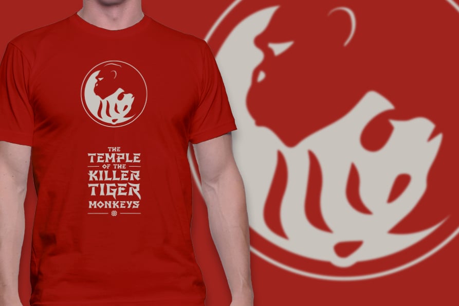 Image of Killer Tiger Monkeys t-shirt (red)
