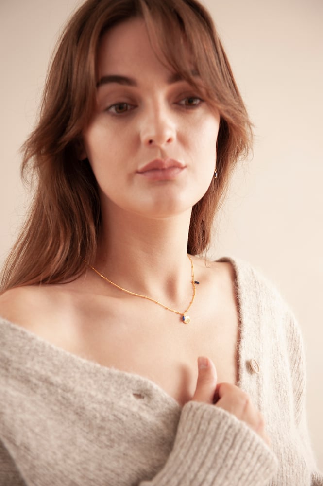 Image of Gold shell dot necklace