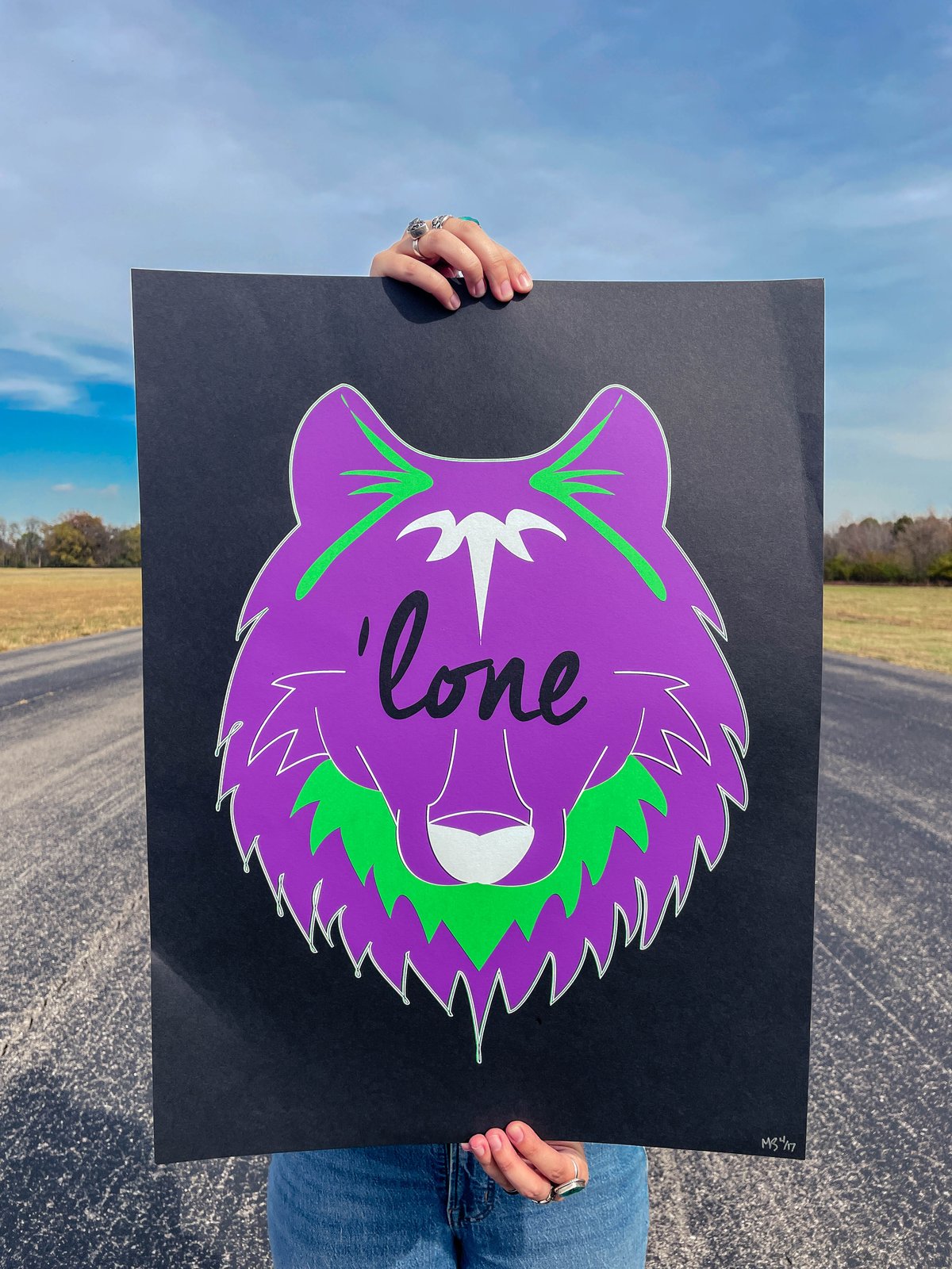 'Lone Wolf Print