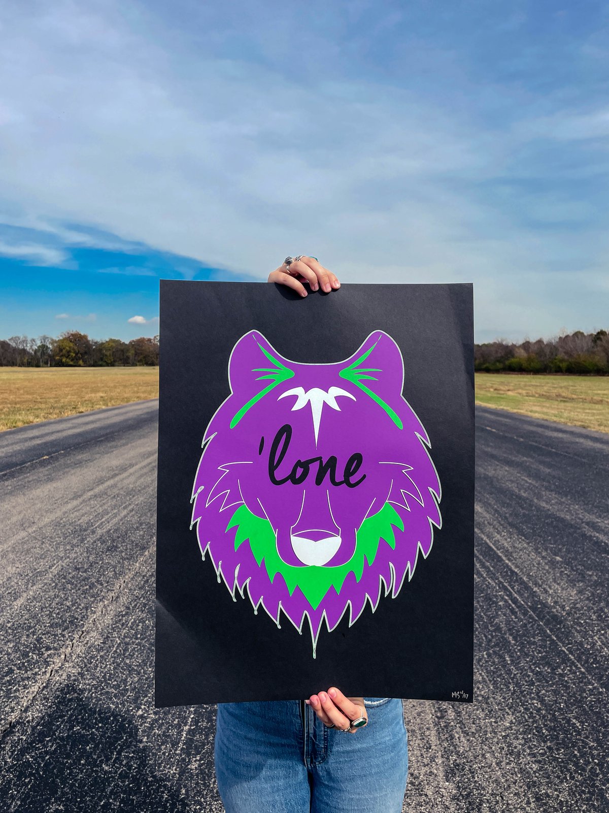 'Lone Wolf Print