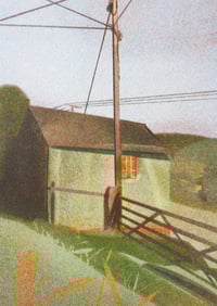 Image 1 of Aran Fawddwy A6 Risograph Print (framed on A4)