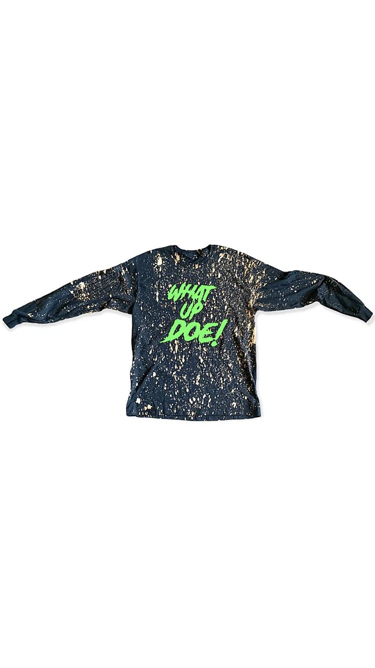 Image of Bleach Splattered | What up doe! long sleeve