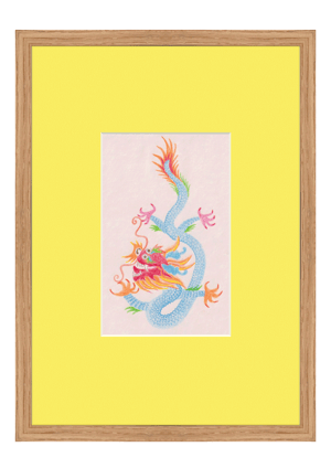 Image of Dragon A4 yellow or green