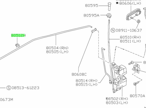 Nissan Pao door opening rod holder | Inkymole's Motors