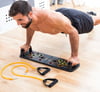 Power Press Foldable Push Up Board With Resistance Bands Workout Fitness System