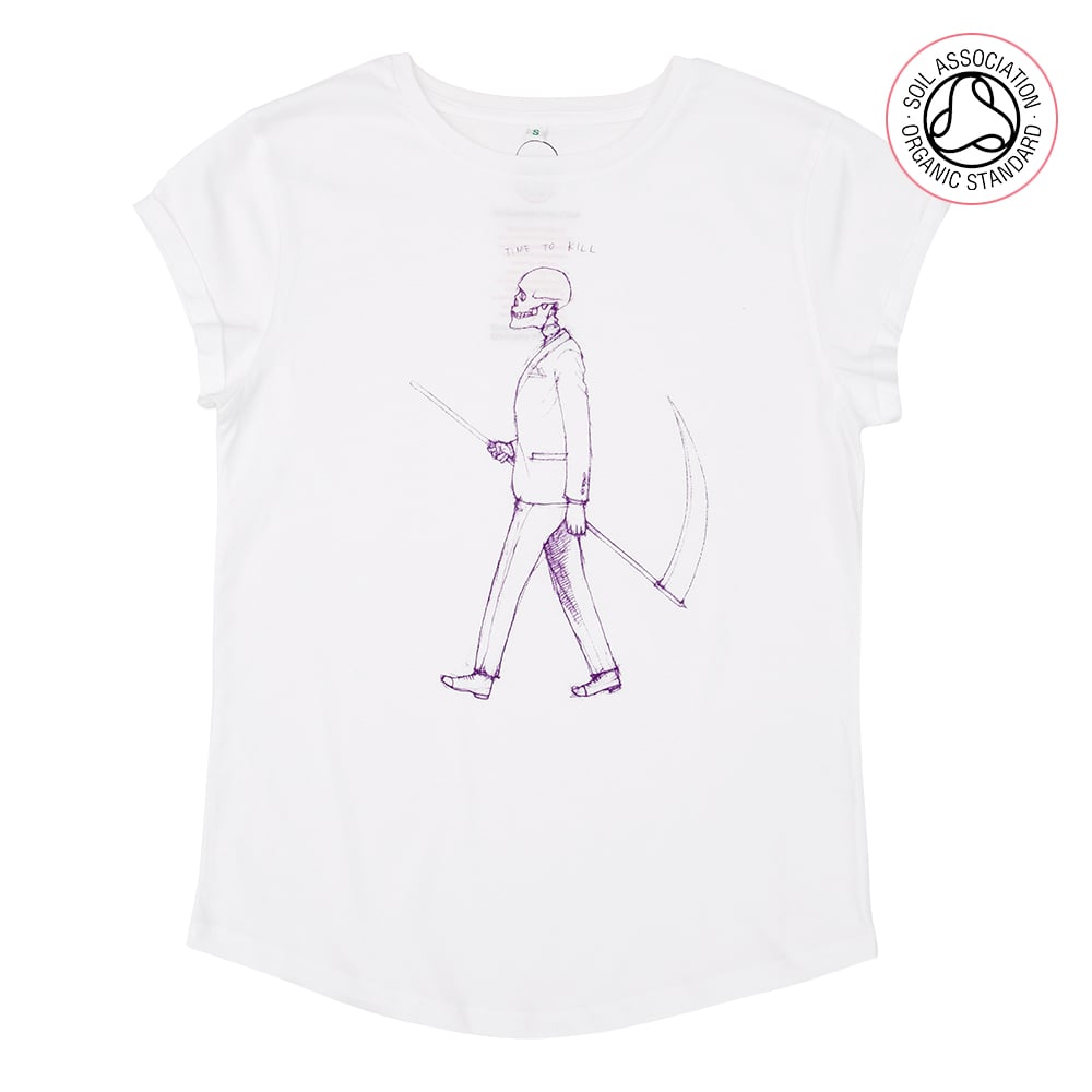 Mr Death Women's Roll Sleeve T-shirt (Organic)