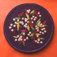 Image 3 of Autumn Berries 5" Botanical Embroidery Kit