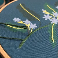 Image 2 of White Blossom 6" Botanical Embroidery Kit
