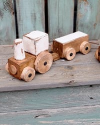 Image 1 of Wooden prop train set white