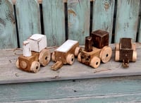 Image 2 of Wooden prop train set brown