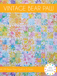 Image 1 of Vintage Bear Paw Quilt Pattern (PDF Download)