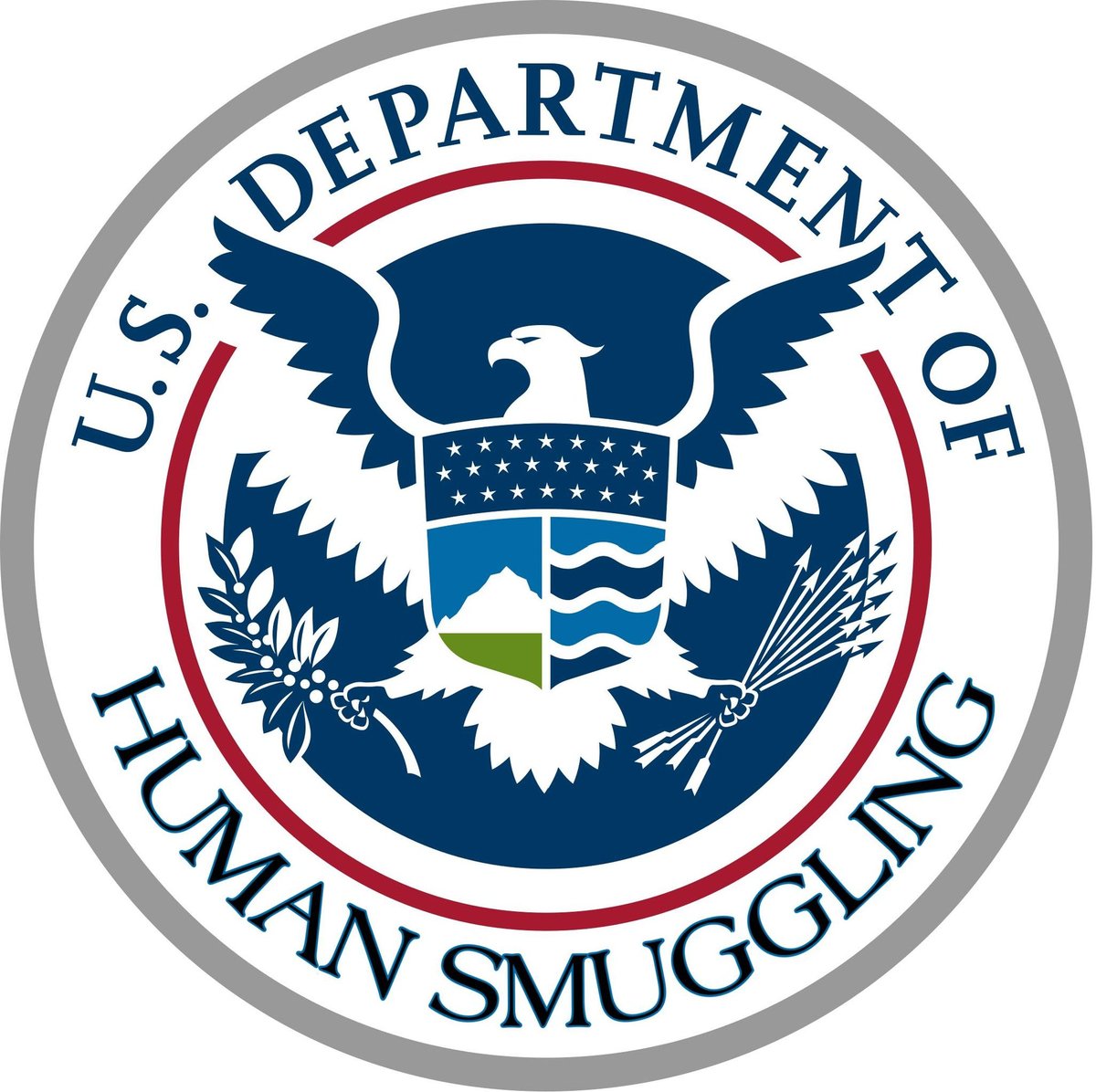 Image of DHS ~ DEPARTMENT OF HUMAN SMUGGLING - DECAL