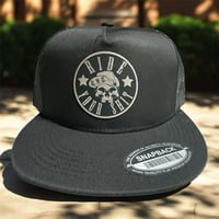 Image 1 of SKULL AND STARS LEATHER PATCH FRONT TRUCKER