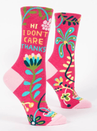 Image 1 of Hi, I Don't Care, Thanks Crew Socks