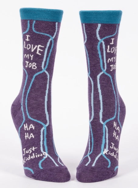 Image of I Love My Job Crew Socks