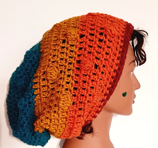 Crochet slouchy bobble beanie *adult*