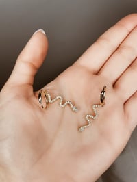 Image 1 of Snake Rhinestone Earring Set 
