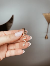 Image 2 of Snake Rhinestone Earring Set 
