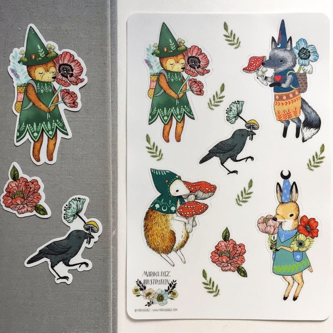 Little Mage Sticker Sheet | Marika Paz Illustration