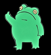 Image 1 of FROG WITH TUDE ENAMEL PIN