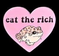 Image 1 of CUTE EAT THE RICH ENAMEL PIN