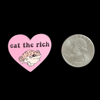 Image 2 of CUTE EAT THE RICH ENAMEL PIN