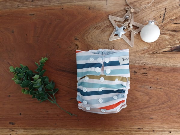 Image of Stripe onesize nappy 