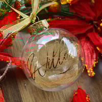 Image 3 of Personalised Dried Leaf Bauble