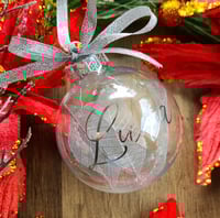 Image 2 of Personalised Dried Leaf Bauble