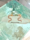 14k solid gold diamond snake earrings 