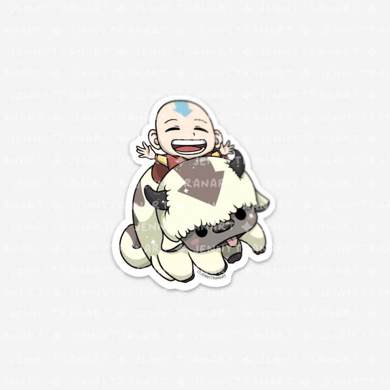 Aang + Appa Sticker