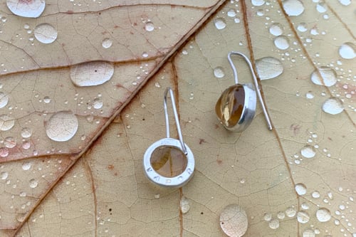 Image of "Springs warmth" silver earrings with citrines ·  VAPOR VERNUS  ·