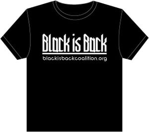Image of Black Is Back T Shirt (unisex)