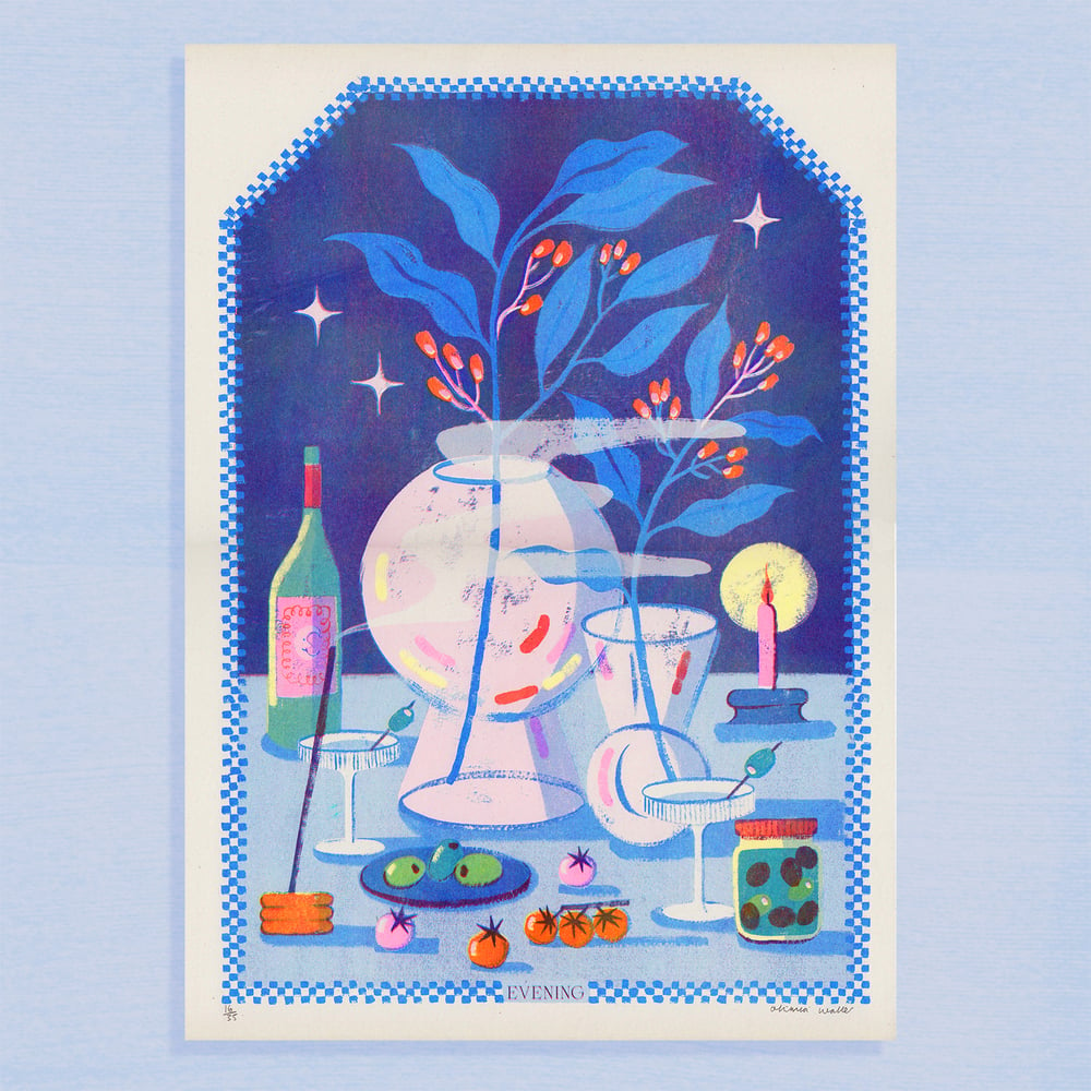 Image of Evening riso print