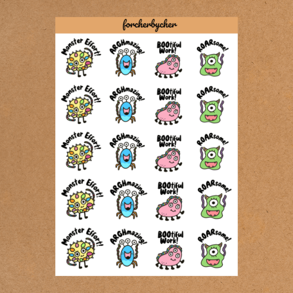 Monsterific Sticker Sheet