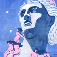 Image 2 of DIP riso print in neon pink