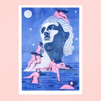 Image 1 of DIP riso print in neon pink