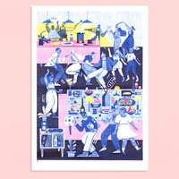 Image 1 of Dinner Party riso print 