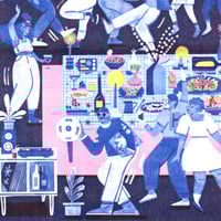 Image 2 of Dinner Party riso print 