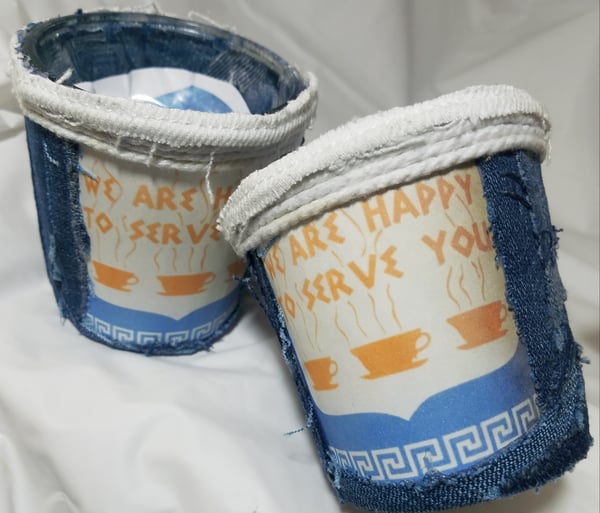 Image of Tasty Raw Edge Denim Cup of NY Candle Set